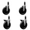 Service Caster 6'' Phenolic Wheel Swivel 1-1/8'' Expanding Stem Caster Set 2 Brakes, 4PK SCC-EX20S615-PHR-2-PLB-2-118 - alternate 1